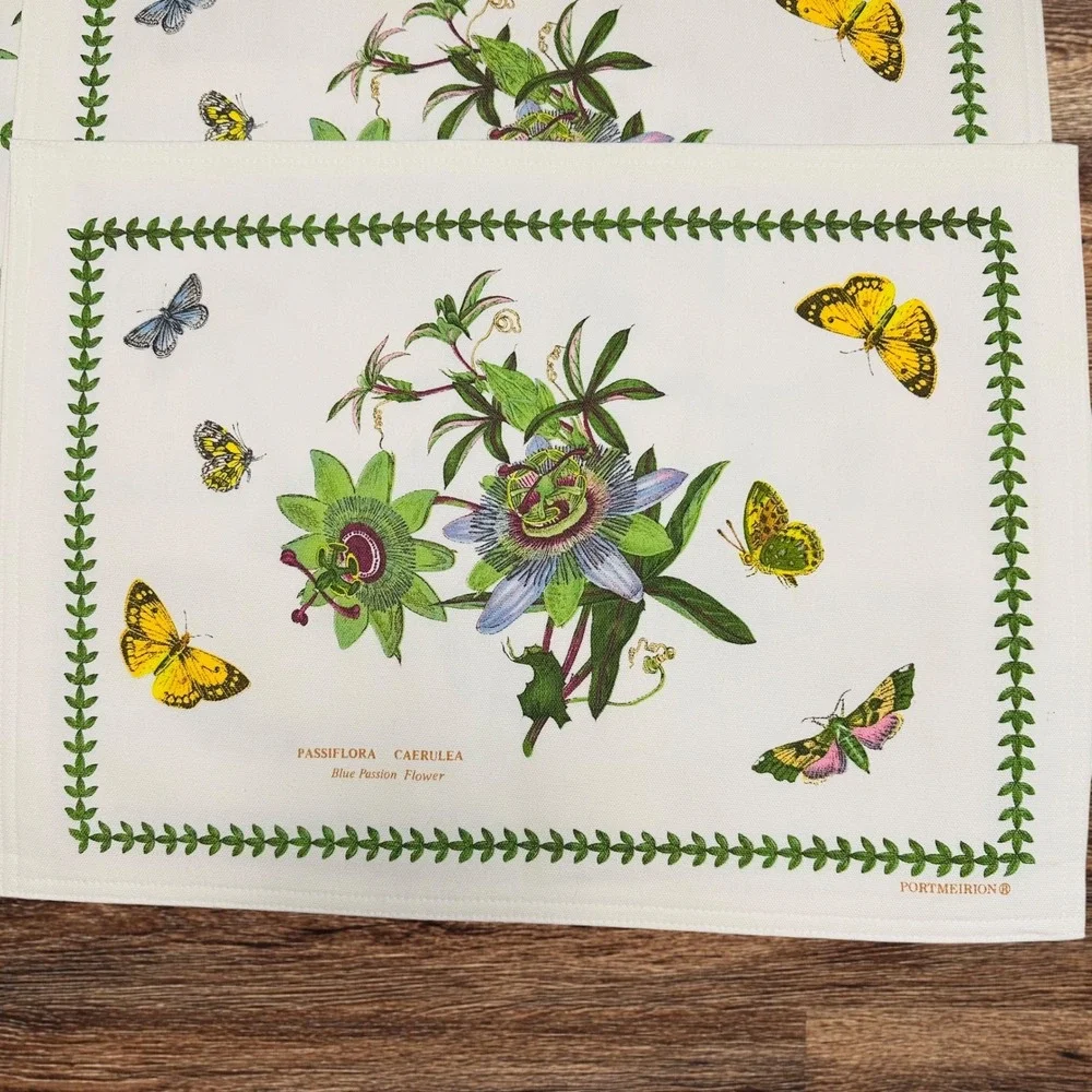Portmeirion 4 Piece Placemats Reversible Botanical Print